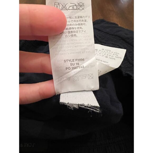 J. Crew Women's Navy Metallic Gold Pineapple Drawstring Casual Shorts Small - Picture 6 of 12